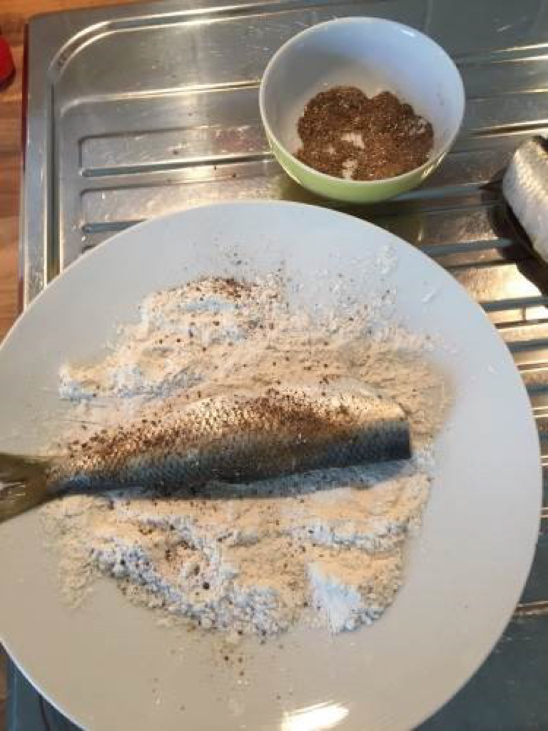 Marinated fried herring
