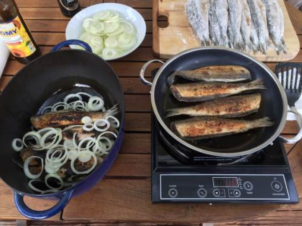 Marinated fried herring