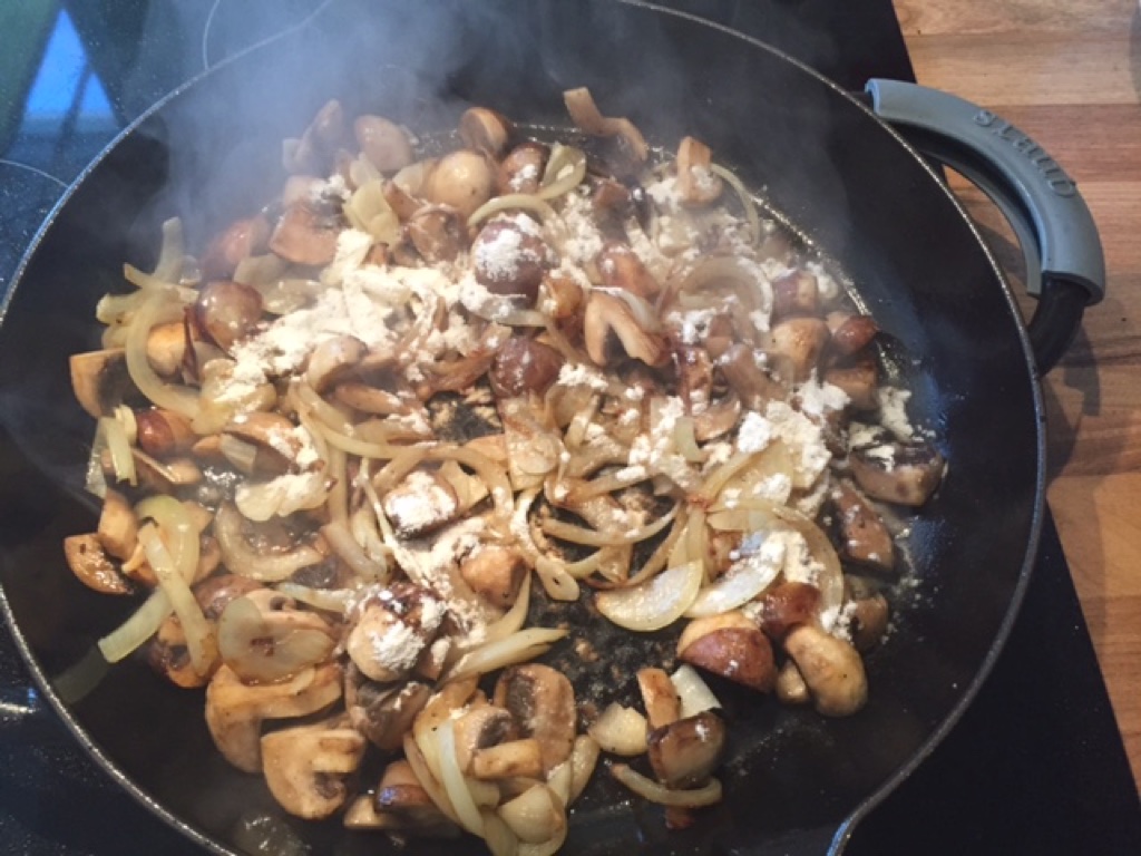 Steaks with mushrooms in balsamic